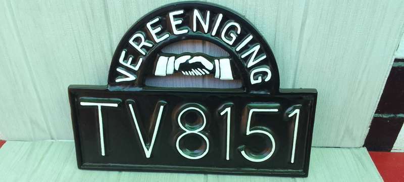 vereeniging sign, resin